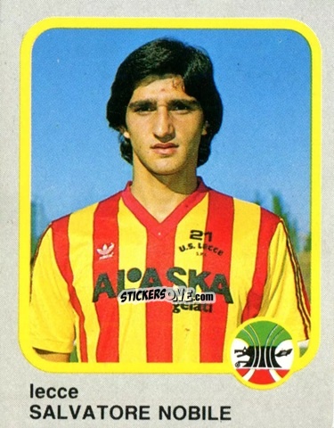 Sticker Salvatore Nobile - Calcio Flash 1986 n. 135 - Edizioni Flash