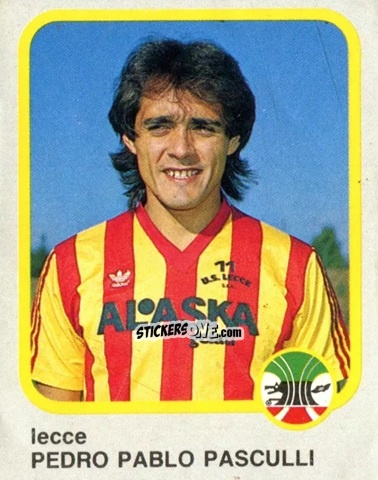 Sticker Pedro Pablo Pasculli - Calcio Flash 1986 n. 143 - Edizioni Flash