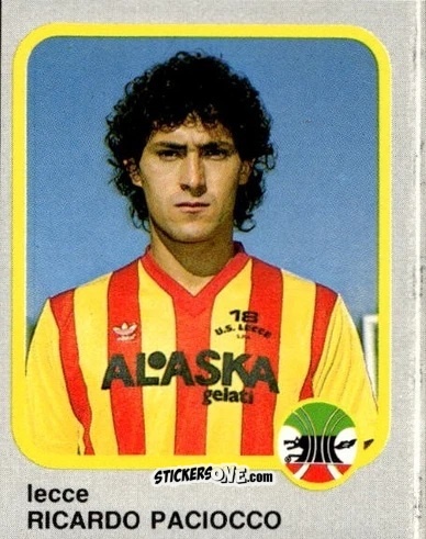 Figurina Ricardo Paciocco - Calcio Flash 1986 n. 144 - Edizioni Flash