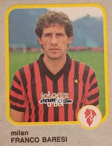 Sticker Franco Baresi - Calcio Flash 1986 n. 149 - Edizioni Flash