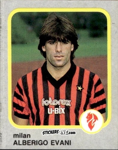 Cromo Alberigo Evani - Calcio Flash 1986 n. 154 - Edizioni Flash