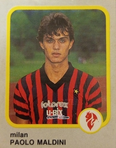 Figurina Paolo Maldini - Calcio Flash 1986 n. 155 - Edizioni Flash