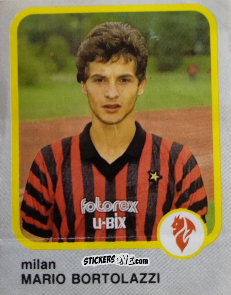 Figurina Mario Bortolazzi - Calcio Flash 1986 n. 158 - Edizioni Flash