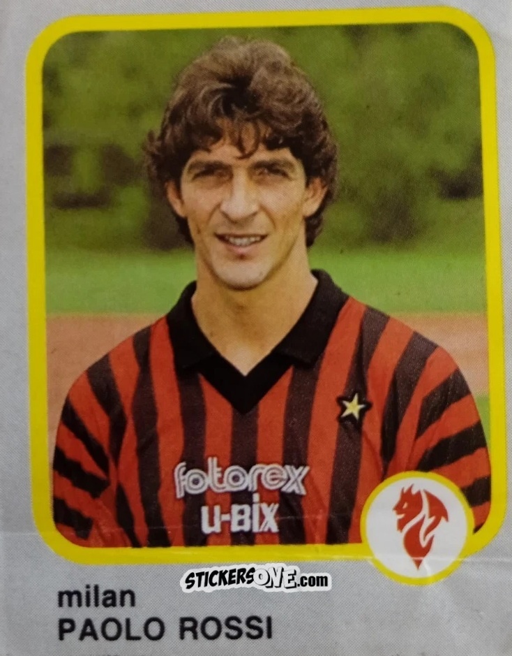Cromo Paolo Rossi - Calcio Flash 1986 n. 160 - Edizioni Flash