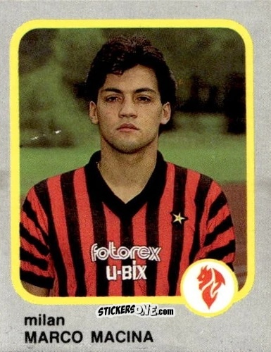 Figurina Marco Macina - Calcio Flash 1986 n. 162 - Edizioni Flash