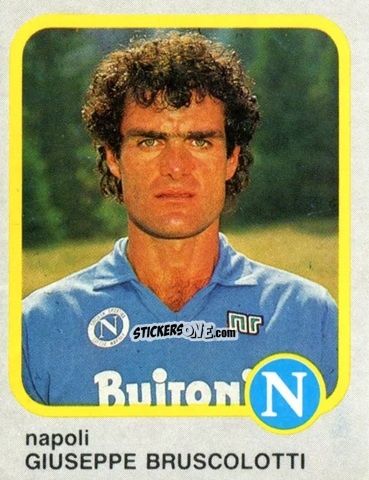 Sticker Giuseppe Bruscolotti - Calcio Flash 1986 n. 167 - Edizioni Flash