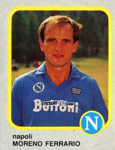 Sticker Moreno Ferrario - Calcio Flash 1986 n. 168 - Edizioni Flash