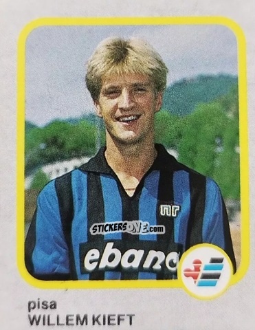 Sticker Willem Kieft - Calcio Flash 1986 n. 196 - Edizioni Flash