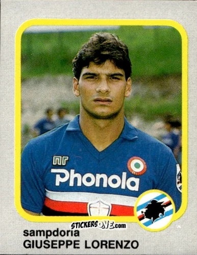 Cromo Giuseppe Lorenzo - Calcio Flash 1986 n. 234 - Edizioni Flash