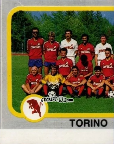 Sticker Squadra Torino (puzzle 1) - Calcio Flash 1986 n. 235 - Edizioni Flash