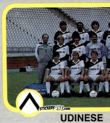 Sticker Squadra Udinese (puzzle 1) - Calcio Flash 1986 n. 253 - Edizioni Flash