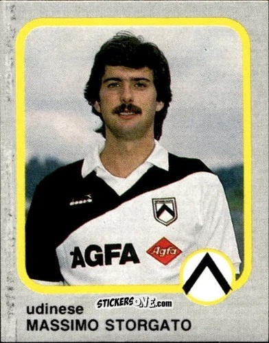 Sticker Massimo Storgato - Calcio Flash 1986 n. 258 - Edizioni Flash