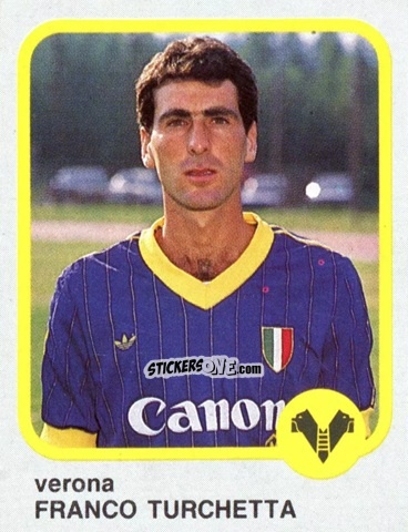 Sticker Franco Turchetta - Calcio Flash 1986 n. 288 - Edizioni Flash