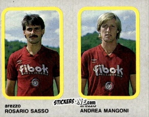 Figurina Rosario Sasso / Andrea Mangoni - Calcio Flash 1986 n. 312 - Edizioni Flash