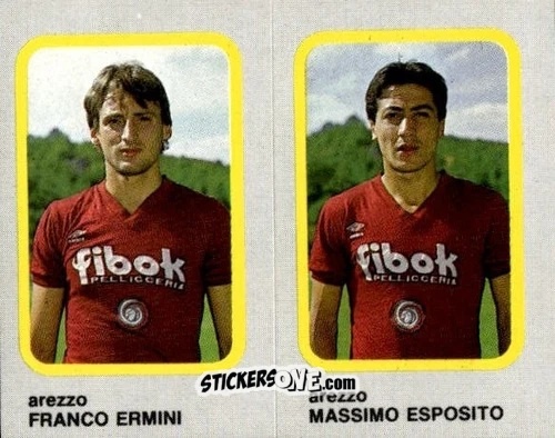 Cromo Franco Ermini / Massimo Esposito - Calcio Flash 1986 n. 314 - Edizioni Flash