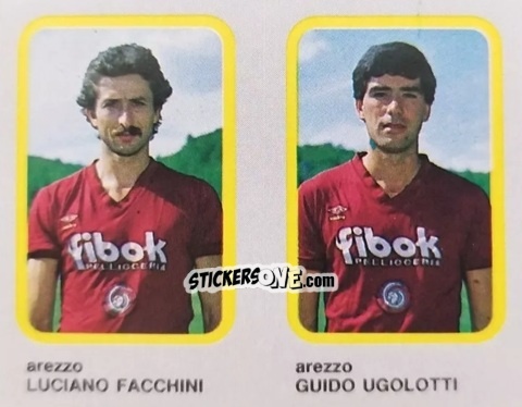 Sticker Luciano Facchini / Guido Ugolotti - Calcio Flash 1986 n. 316 - Edizioni Flash