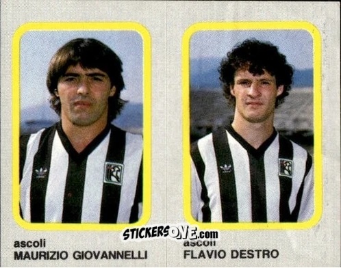 Cromo Maurizio Giovannelli / Flavio Destro - Calcio Flash 1986 n. 318 - Edizioni Flash