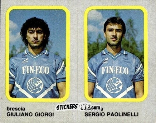 Figurina Giuliano Giorgi / Sergio Paolinelli - Calcio Flash 1986 n. 332 - Edizioni Flash