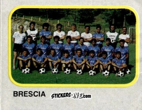 Sticker Squadra Brescia - Calcio Flash 1986 n. 334 - Edizioni Flash