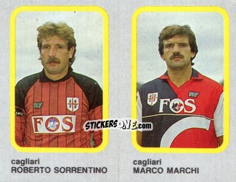 Sticker Roberto Sorrentino / Marco Marchi - Calcio Flash 1986 n. 338 - Edizioni Flash