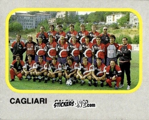 Sticker Squadra Cagliari - Calcio Flash 1986 n. 341 - Edizioni Flash