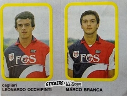Cromo Leonardo Occhipinti / Marco Branca - Calcio Flash 1986 n. 343 - Edizioni Flash