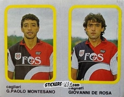 Cromo G.Paolo Montesano / Giovanni De Rosa - Calcio Flash 1986 n. 344 - Edizioni Flash