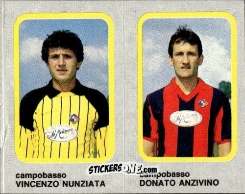 Cromo Vincenzo Nunziata / Donato Anzivino - Calcio Flash 1986 n. 345 - Edizioni Flash