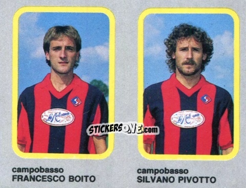 Sticker Francesco Boito / Silvano Pivotto - Calcio Flash 1986 n. 350 - Edizioni Flash