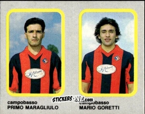 Cromo Primo Maragliulo / Mario Goretti - Calcio Flash 1986 n. 351 - Edizioni Flash
