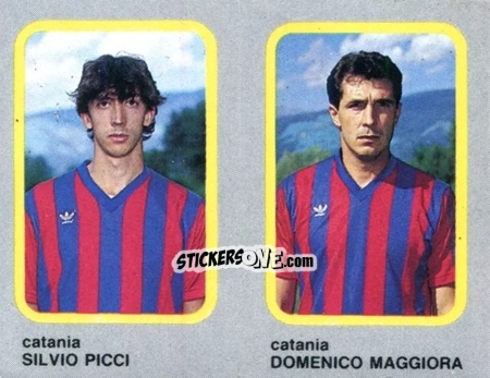 Sticker Silvio Picci / Domenico Maggiora - Calcio Flash 1986 n. 358 - Edizioni Flash