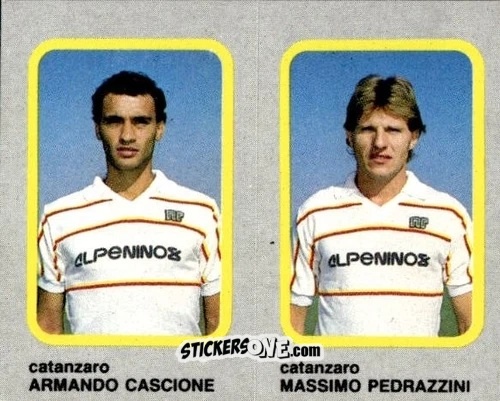 Cromo Armando Cascione / Massimo Pedrazzini - Calcio Flash 1986 n. 360 - Edizioni Flash