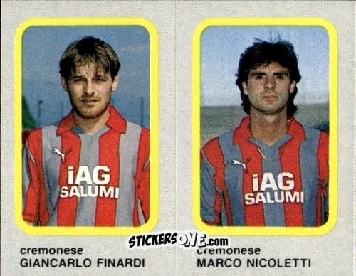 Figurina Giancarlo Finardi / Marco Nicoletti - Calcio Flash 1986 n. 379 - Edizioni Flash