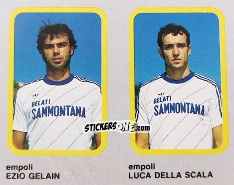 Sticker Ezio Gelain / Luca Della Scala - Calcio Flash 1986 n. 381 - Edizioni Flash