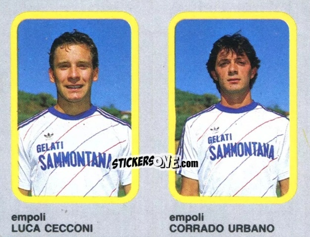 Sticker Luca Cecconi / Corrado Urbano - Calcio Flash 1986 n. 384 - Edizioni Flash