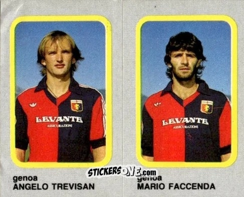 Cromo Angelo Trevisan / Mario Faccenda - Calcio Flash 1986 n. 389 - Edizioni Flash