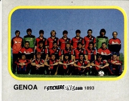 Sticker Squadra Genoa - Calcio Flash 1986 n. 390 - Edizioni Flash