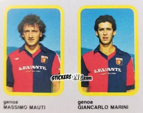 Sticker Massimo Mauti / Giancarlo Marini - Calcio Flash 1986 n. 392 - Edizioni Flash