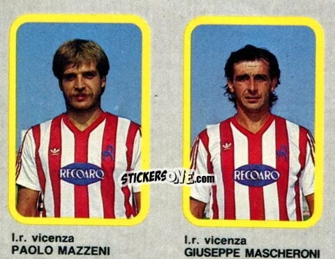 Sticker Paolo Mazzeni / Giuseppe Mascheroni - Calcio Flash 1986 n. 396 - Edizioni Flash