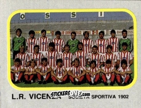 Cromo Squadra L.R. Vicenza - Calcio Flash 1986 n. 397 - Edizioni Flash