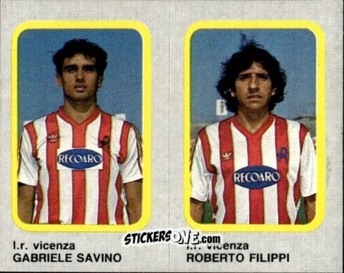 Cromo Gabriele Savino / Roberto Filippi - Calcio Flash 1986 n. 398 - Edizioni Flash
