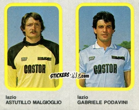 Sticker Astutillo Malgioglio / Gabriele Podavini - Calcio Flash 1986 n. 401 - Edizioni Flash