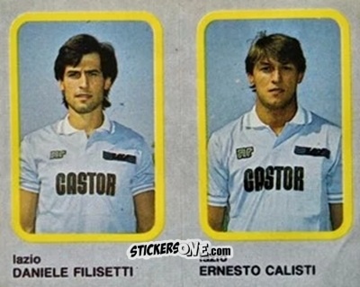 Cromo Daniele Filisetti / Ernesto Calisti - Calcio Flash 1986 n. 402 - Edizioni Flash