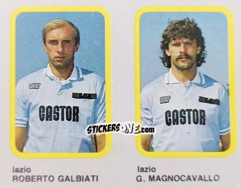 Sticker Roberto Galbiati / G. Magnocavallo - Calcio Flash 1986 n. 403 - Edizioni Flash