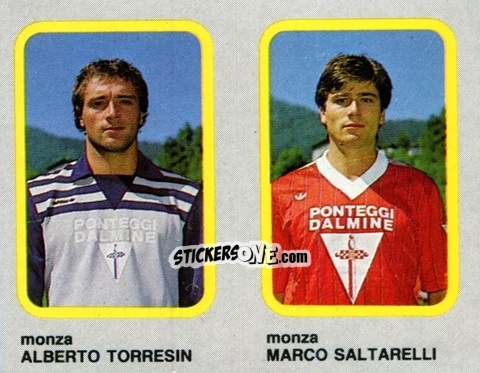Sticker Alberto Torresin / Marco Saltarelli - Calcio Flash 1986 n. 408 - Edizioni Flash