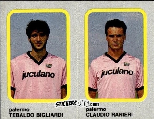 Cromo Tebaldo Bigliardi / Claudio Ranieri - Calcio Flash 1986 n. 417 - Edizioni Flash