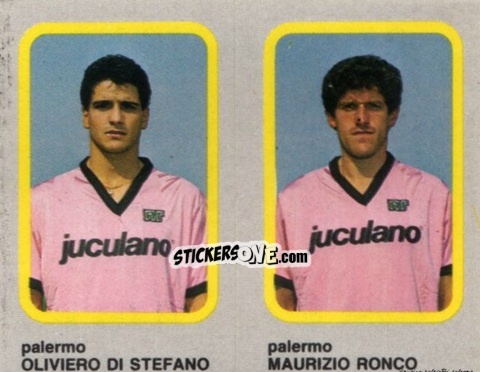 Sticker Oliviero Di Stefano / Maurizio Ronco - Calcio Flash 1986 n. 419 - Edizioni Flash