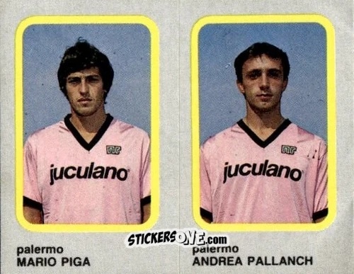 Cromo Mario Piga / Andrea Pallanch - Calcio Flash 1986 n. 420 - Edizioni Flash