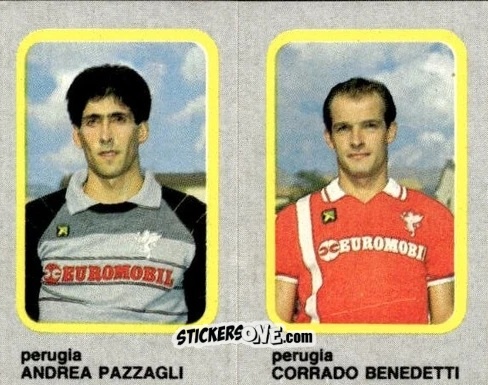 Figurina Andrea Pazzagli / Corrado Benedetti - Calcio Flash 1986 n. 422 - Edizioni Flash