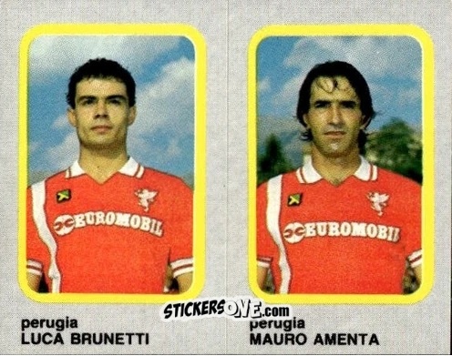 Cromo Luca Brunetti / Mauro Amenta - Calcio Flash 1986 n. 423 - Edizioni Flash